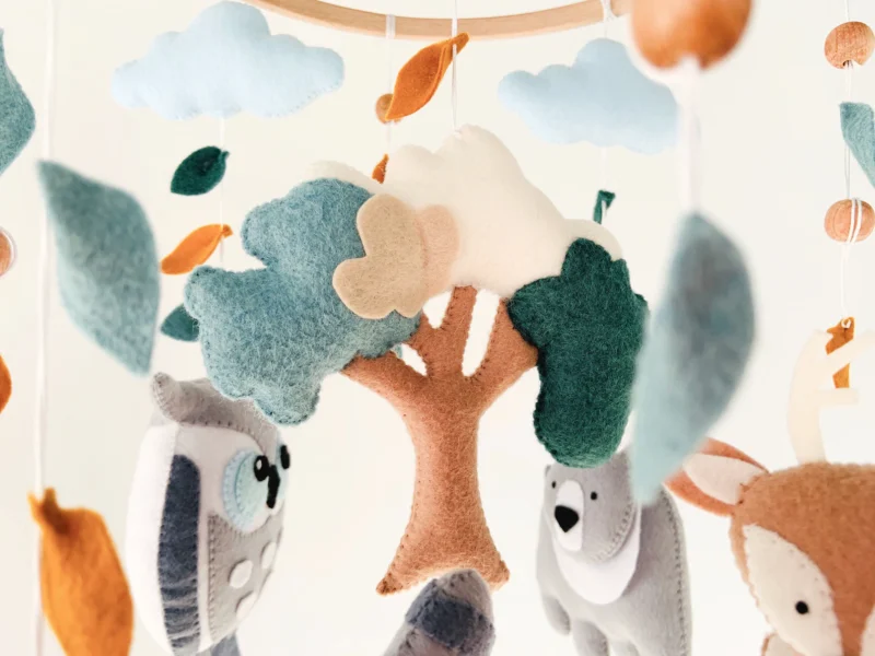 Owl, Bear & Deer Design - Baby Mobile Woodland – Rolirka