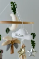 Giraffe, Zebra, Elephant & Nature Accents - Baby Mobile Safari - Rolirka
