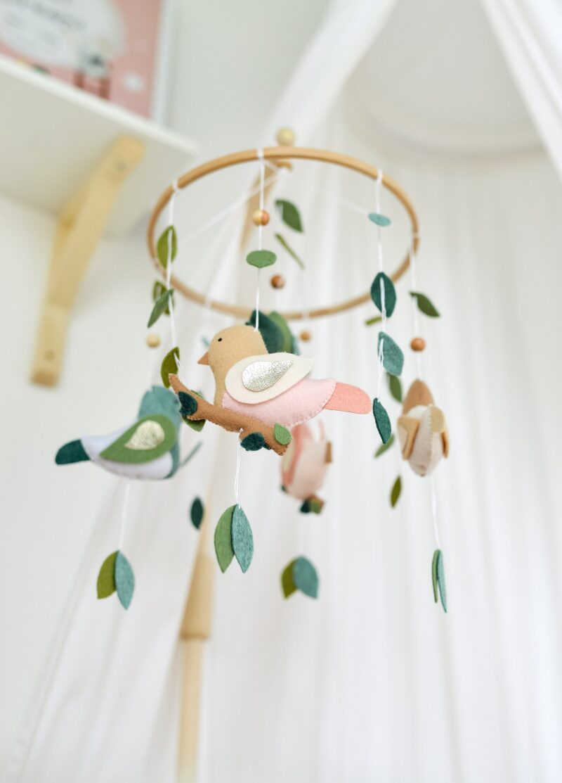 Colorful Birds Design - Baby Mobile Woodland – Rolirka