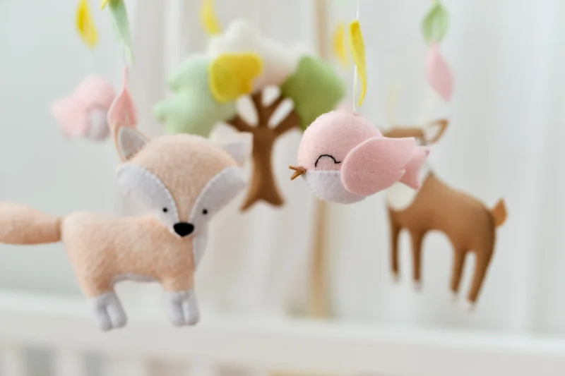 Fox, Deer & Bird Design - Baby Mobile Woodland – Rolirka