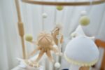 Handmade Sea Animals Crib Mobile In Neutral Tones - Baby Mobile Ocean - Rolirka