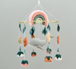 Whale & Floral Crib Decoration- Baby Mobile Ocean - Rolirka