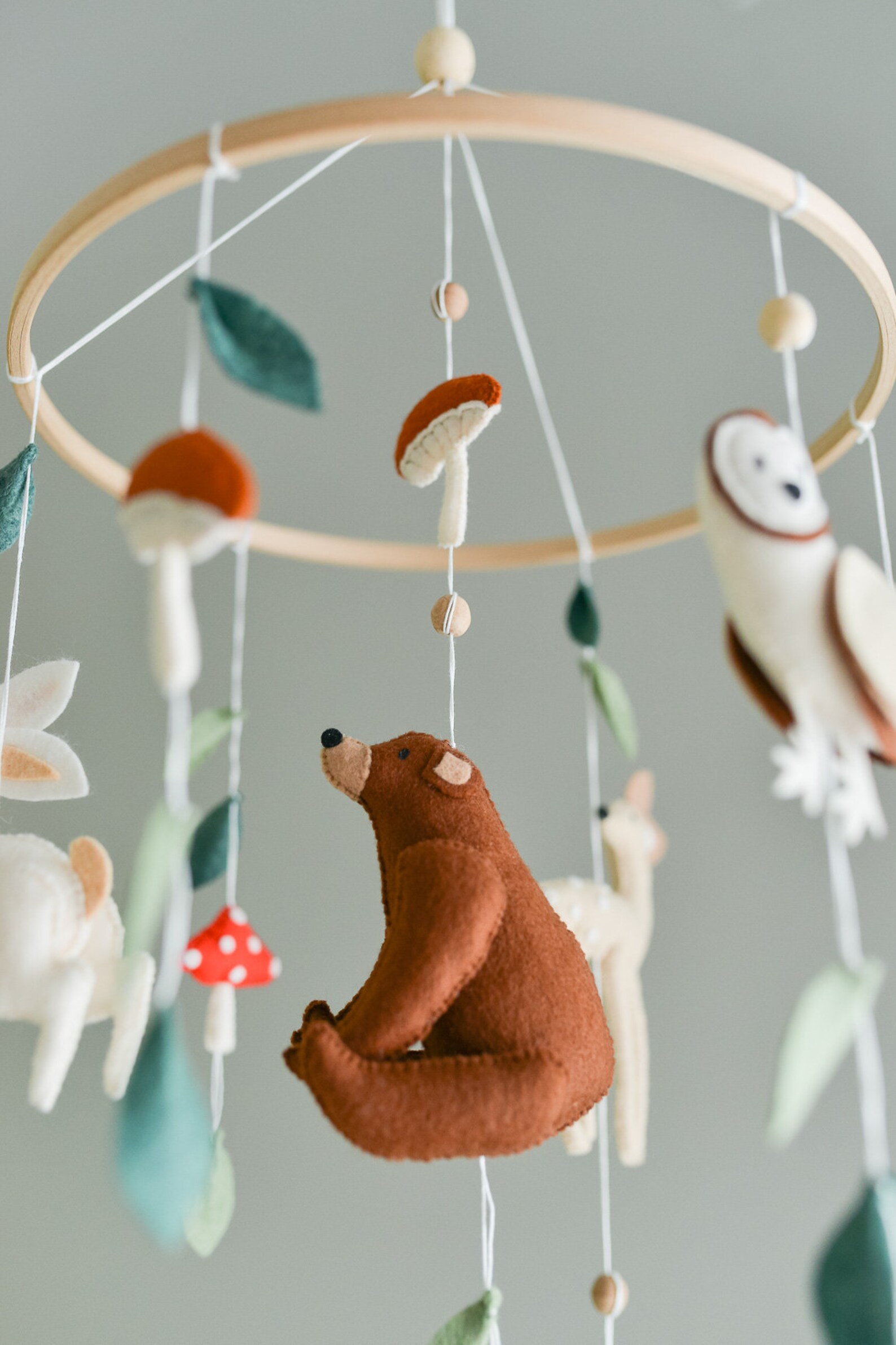 Bear, Rabbit & Deer Design - Baby Mobile Woodland – Rolirka
