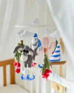 Greece Ocean Nursery Decor with Octopus, Grapes & Olive Leaves - Baby Mobile Ocean - Rolirka