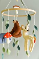 Bear, Deer & Mushroom Design - Baby Mobile Woodland – Rolirka