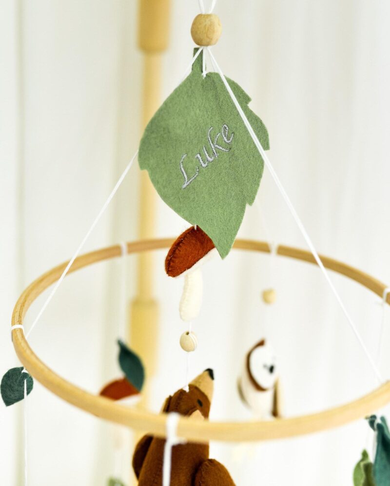 Bear, Deer & Mushroom Design - Baby Mobile Woodland – Rolirka